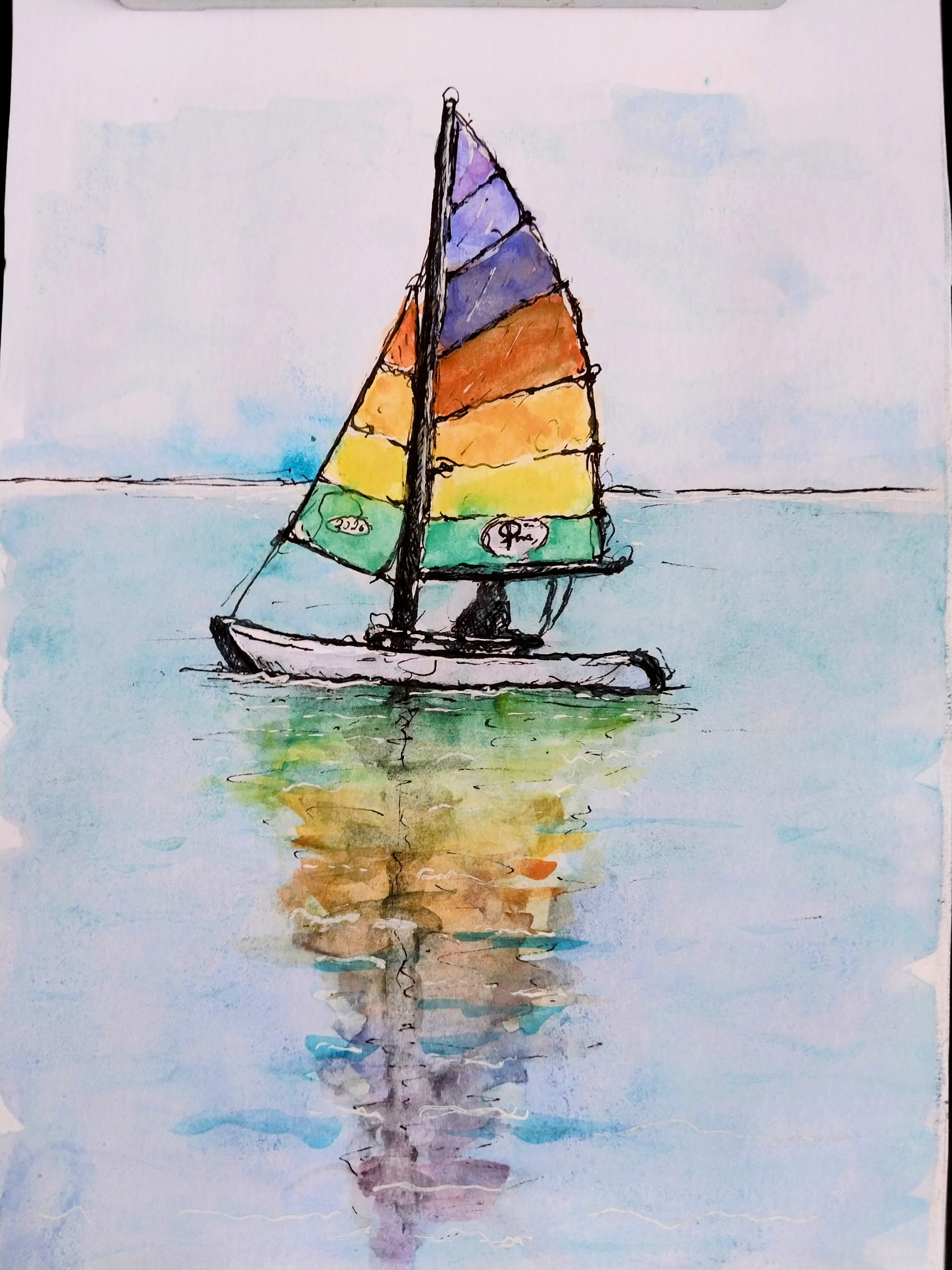 Hobie Cat no Mar
